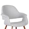 Armen Living Phoebe Mid-Century Dining Chair in Walnut Finish and Gray Fabric LCPHSIWAGRAY - alternate 4